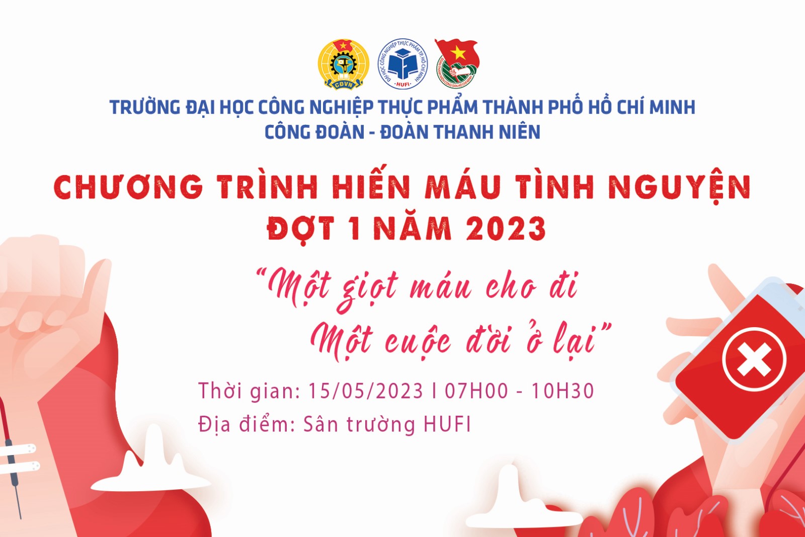 Hiến máu tình nguyện đợt 1 năm 2023